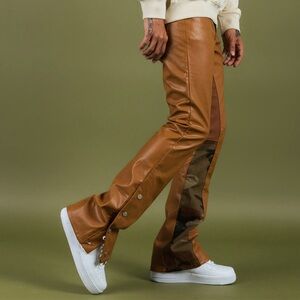 NWT Thrt Denim Rick Ross Wyatt Flared Denim Pants Brown Camo Survival